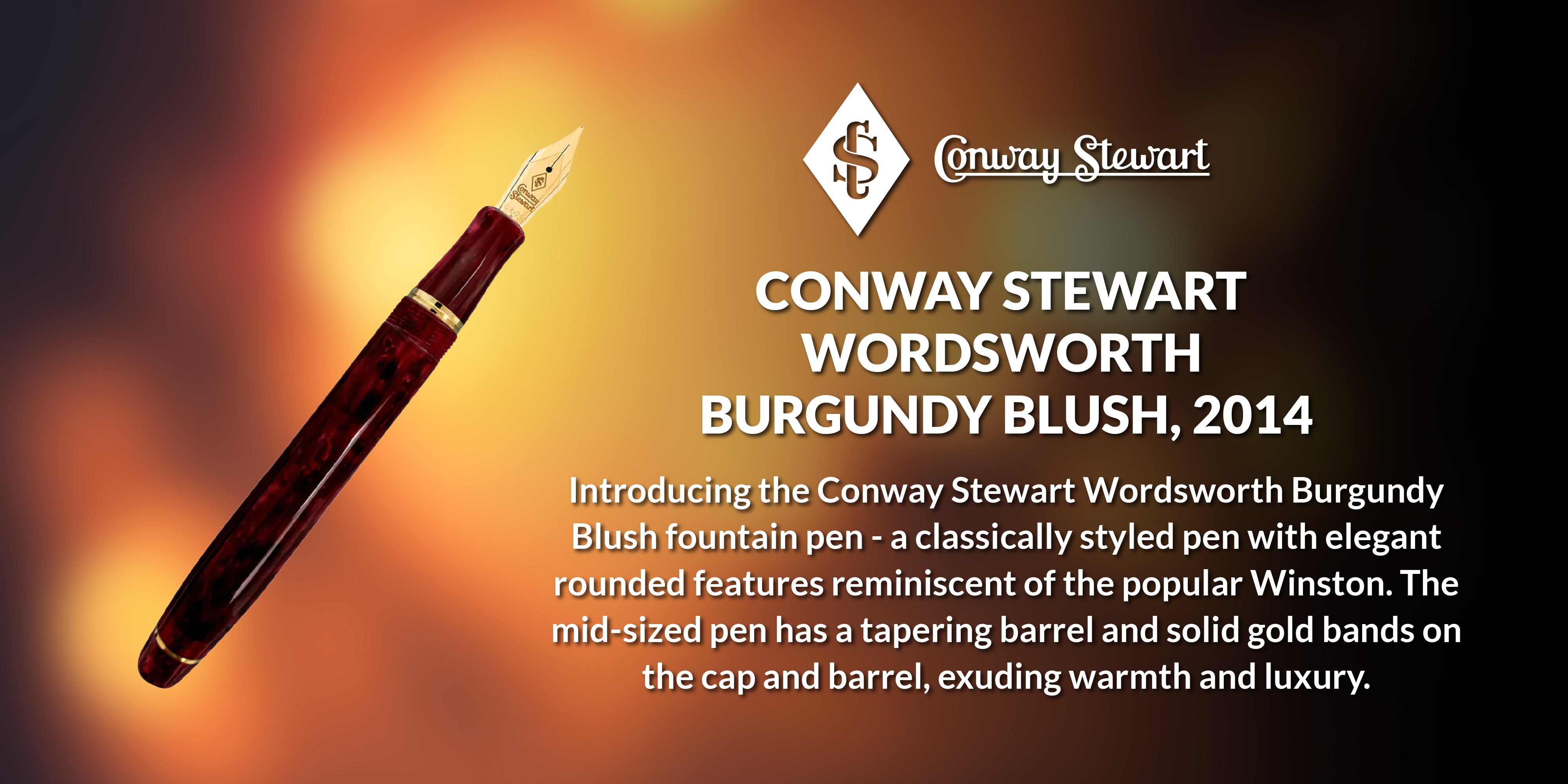 Conway Stewart Wordsworth Burgundy Blush, 2014 - Conway Stewart Conway Stewart Wordsworth Burgundy Blush, 2014 - Conway Stewart