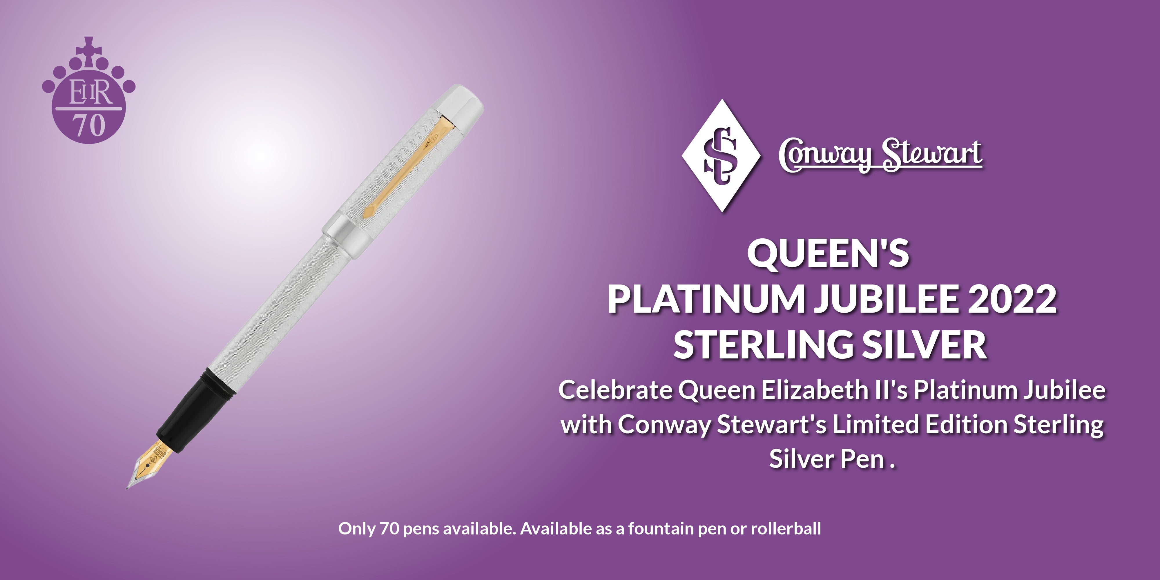 Queen's Platinum Jubilee 2022 | Sterling Silver - Conway Stewart Queen's Platinum Jubilee 2022 | Sterling Silver - Conway Stewart