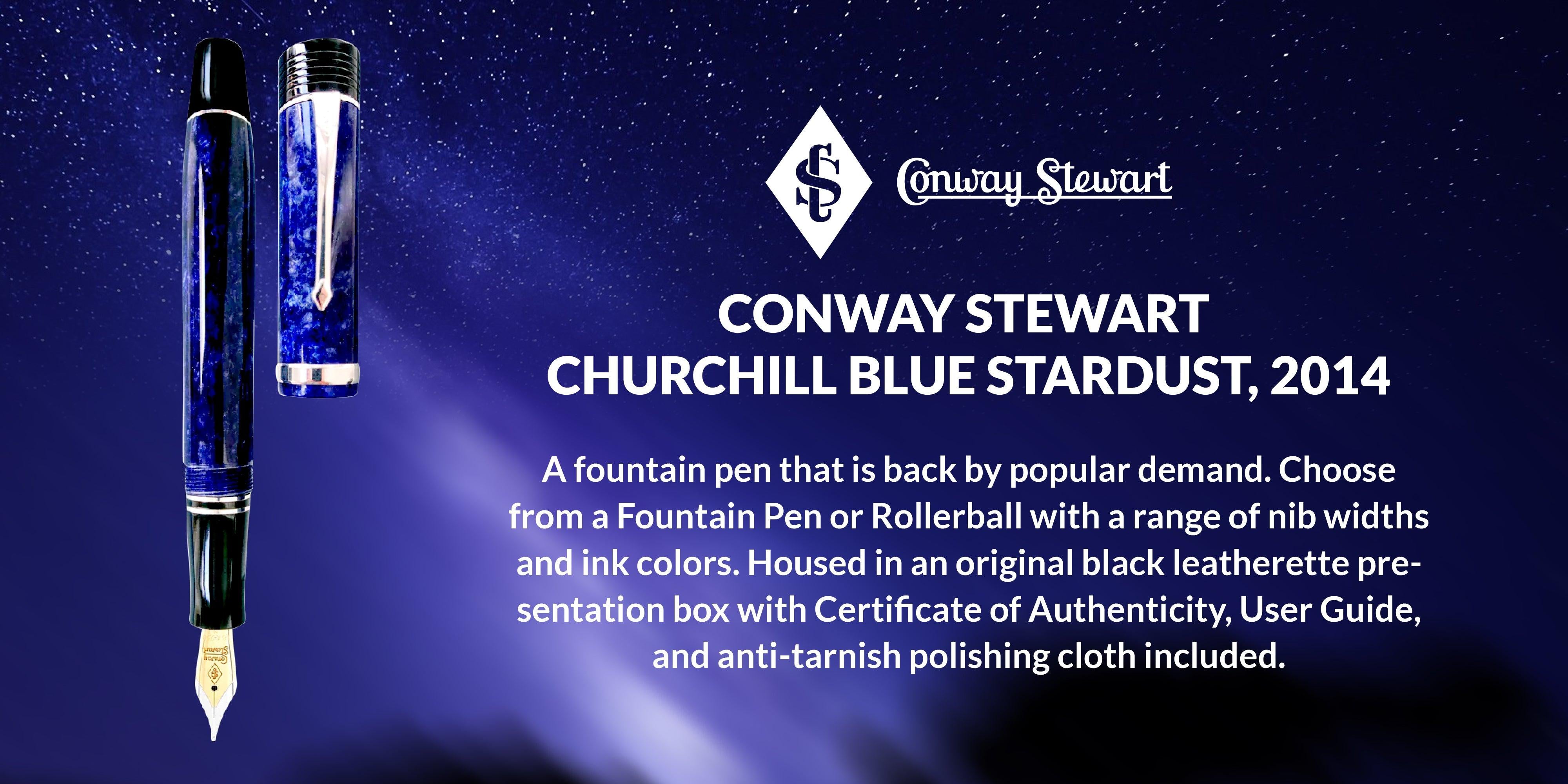 Conway Stewart Churchill Blue Stardust, 2014 - Conway Stewart Conway Stewart Churchill Blue Stardust, 2014 - Conway Stewart