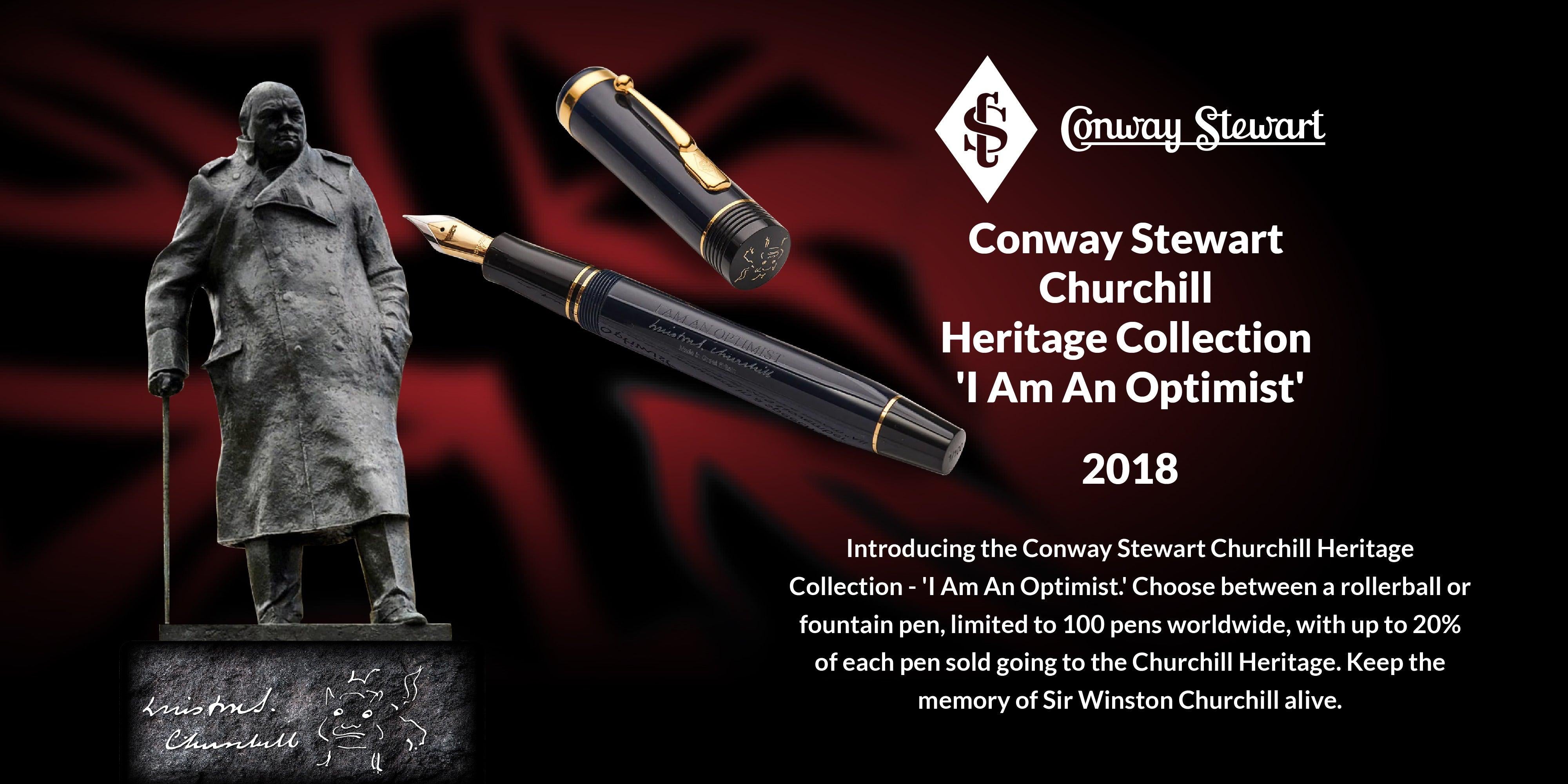 Conway Stewart Churchill Heritage Collection - 'I Am An Optimist', 2018 - Conway Stewart Conway Stewart Churchill Heritage Collection - 'I Am An Optimist', 2018 - Conway Stewart
