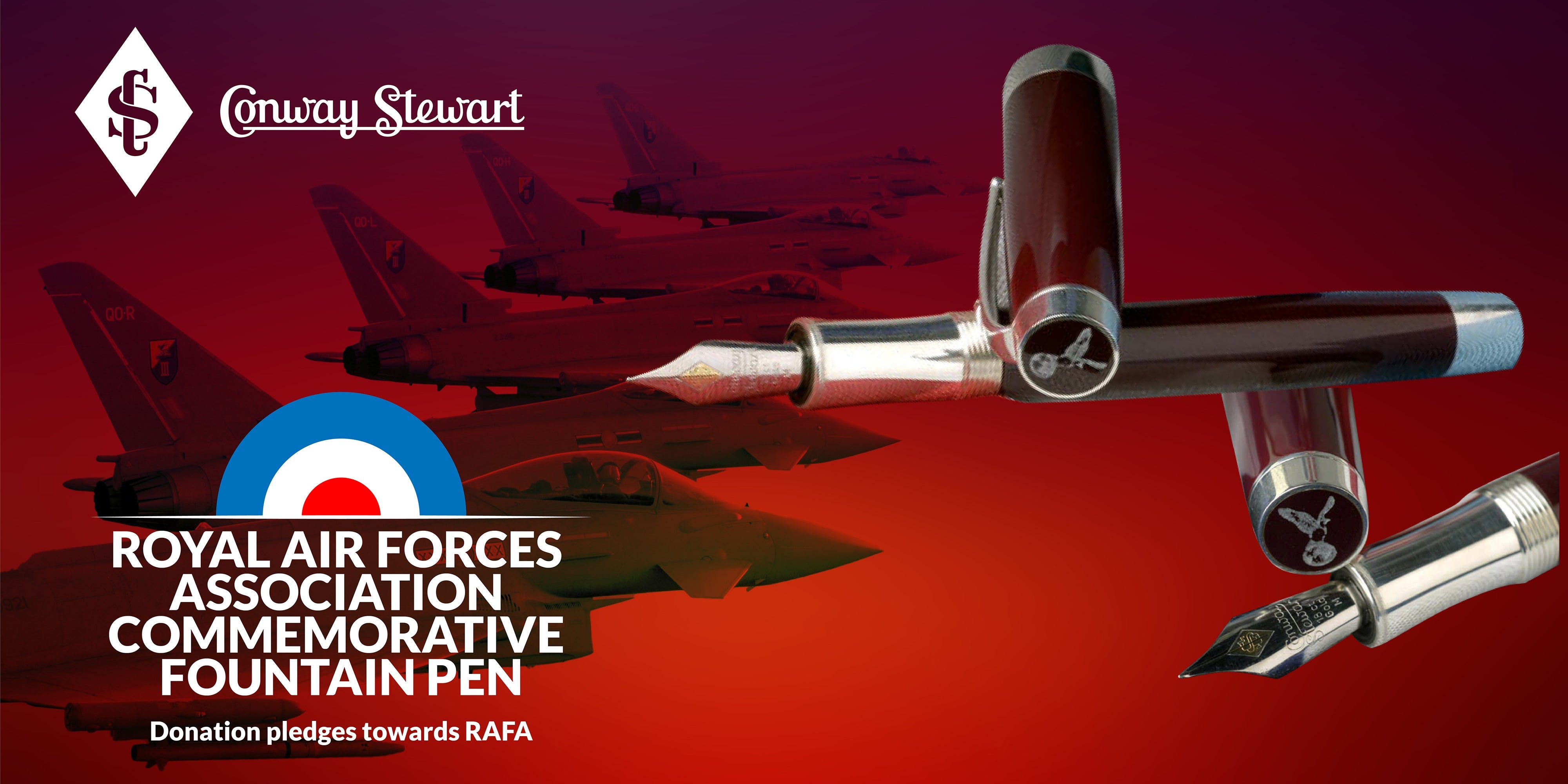 Royal Air Forces Association Commemorative Fountain Pen, 2006 - Conway Stewart Royal Air Forces Association Commemorative Fountain Pen, 2006 - Conway Stewart