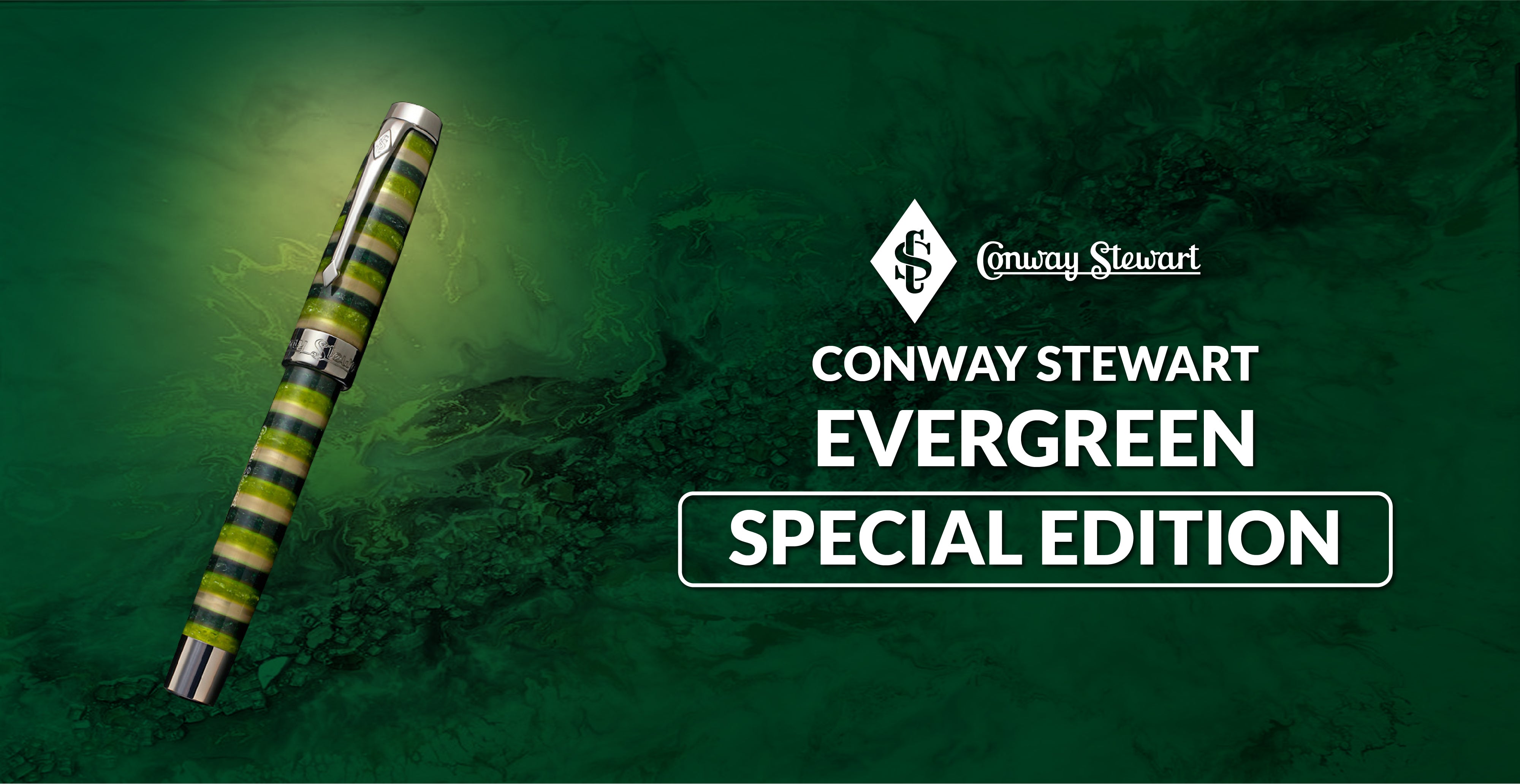 Conway Stewart  Evergreen Sterling Silver Duro Special Edition